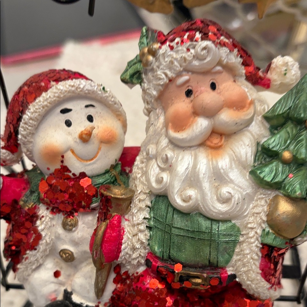 Festive Santa and Snowman Holiday Swing Decor - Picture 2 of 5